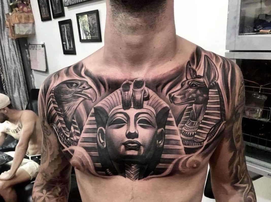 masculine Egyptian tattoos for men.