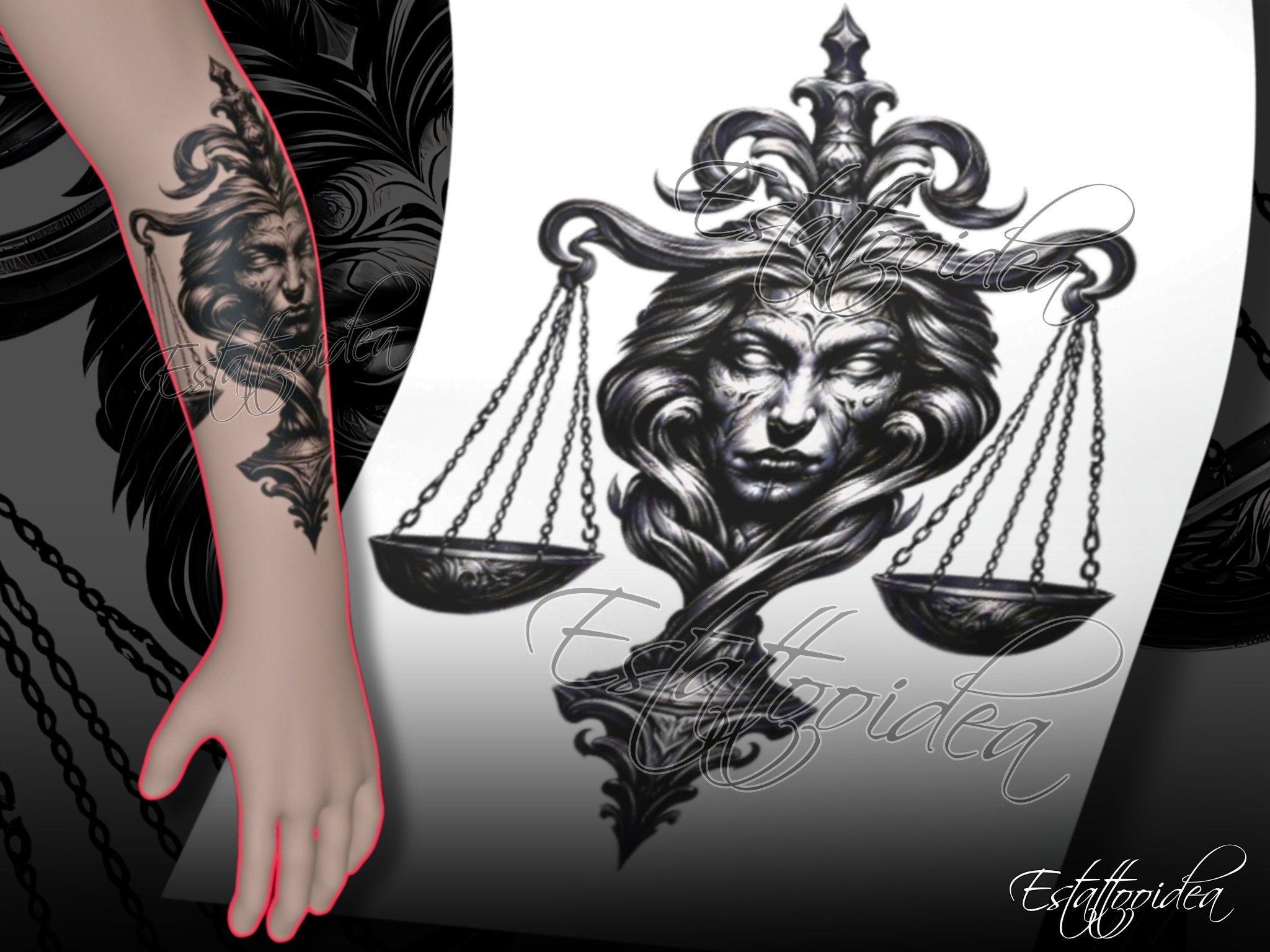 masculine Libra tattoos for men