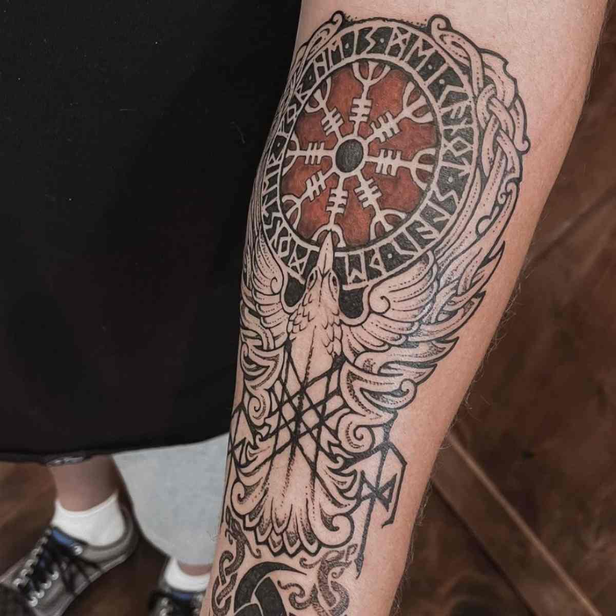 masculine Viking tattoos for men forearm