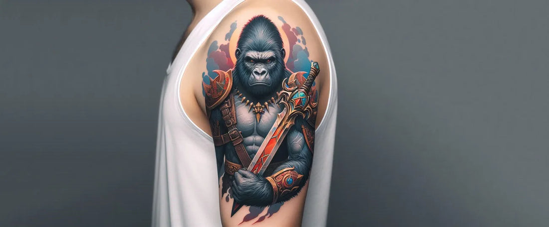 meaning behind gorilla tattoos for men