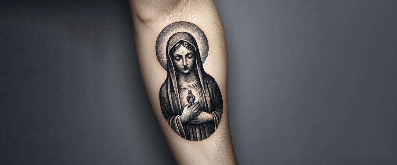 meaning behind Virgin Mary tattoos for men