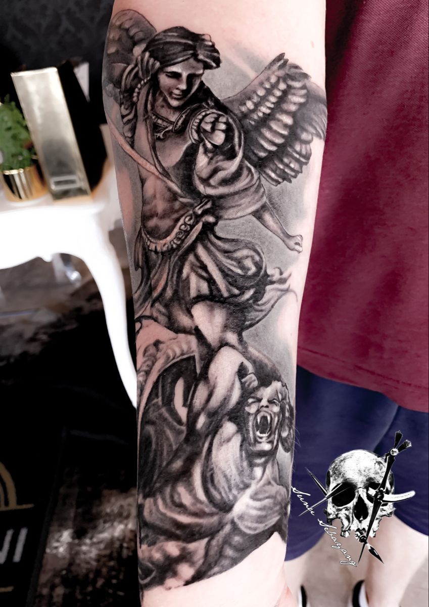 meaning of Angel Demon tattoos for men