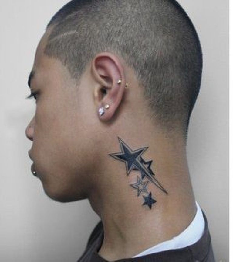 meaning of star tattoos on neck for men