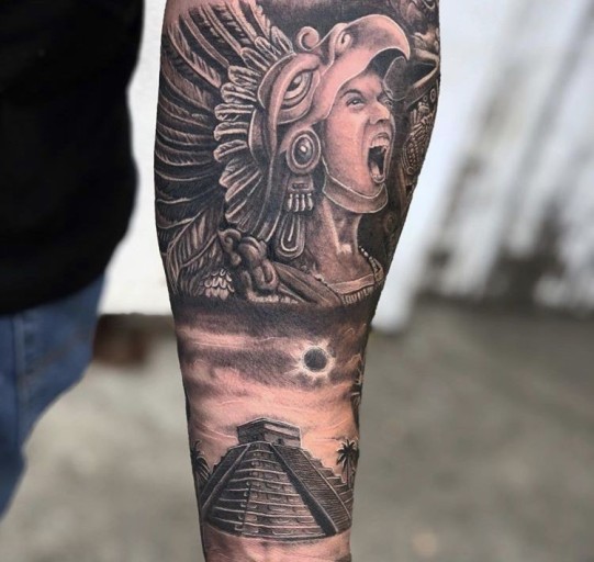 meaningful Aztec tattoos for men