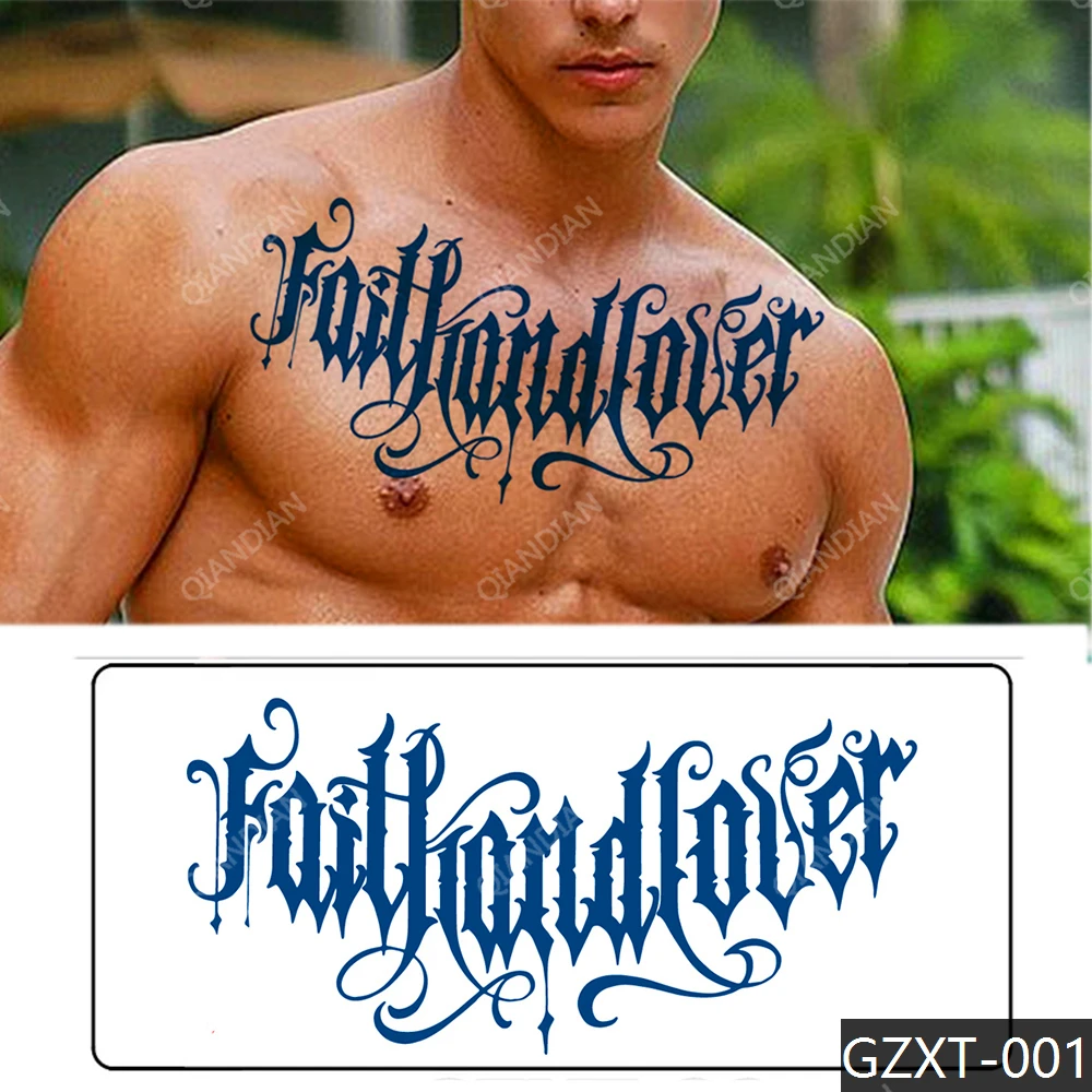 meaningful chest name tattoos for men