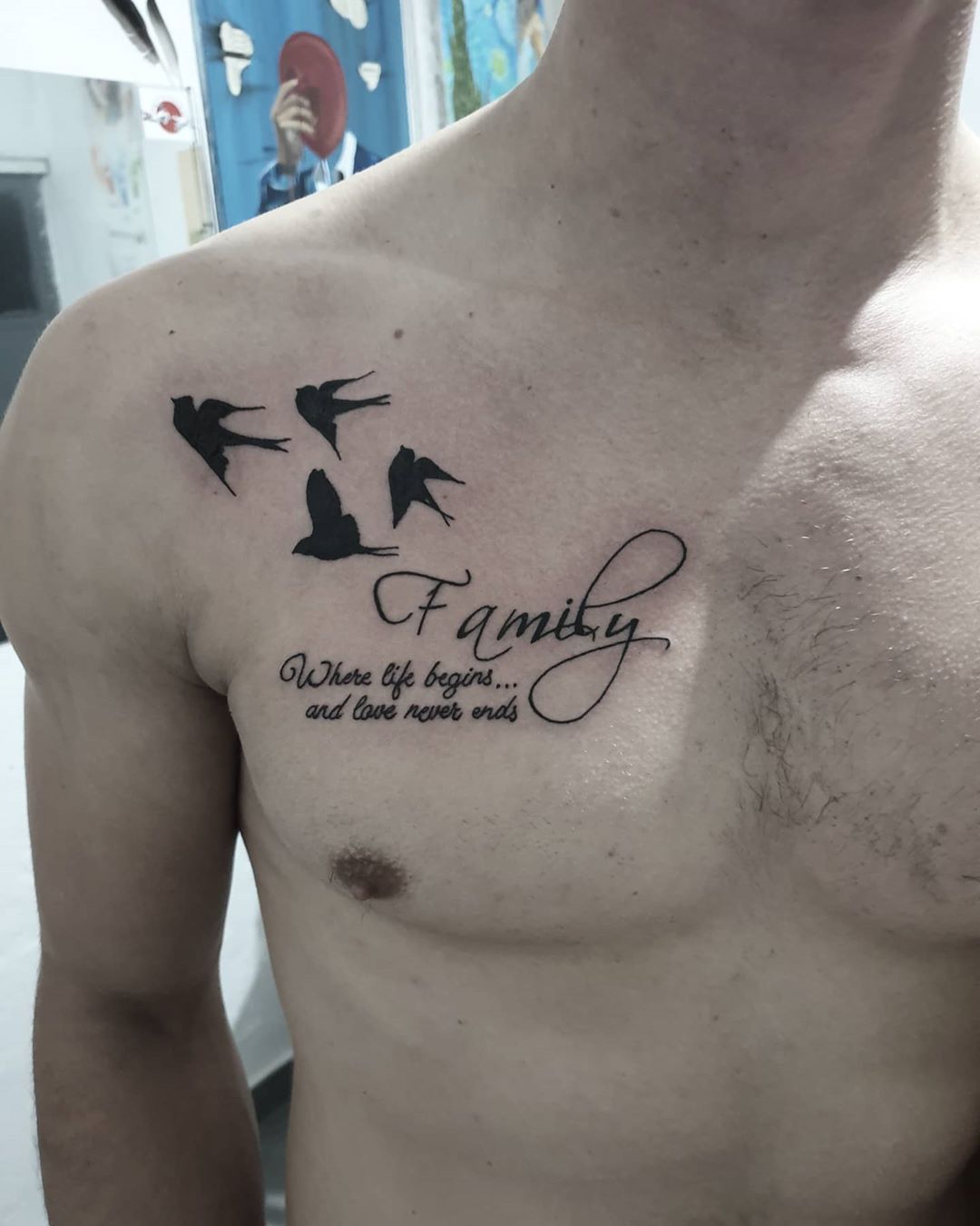 meaningful family chest tattoos for men meanings