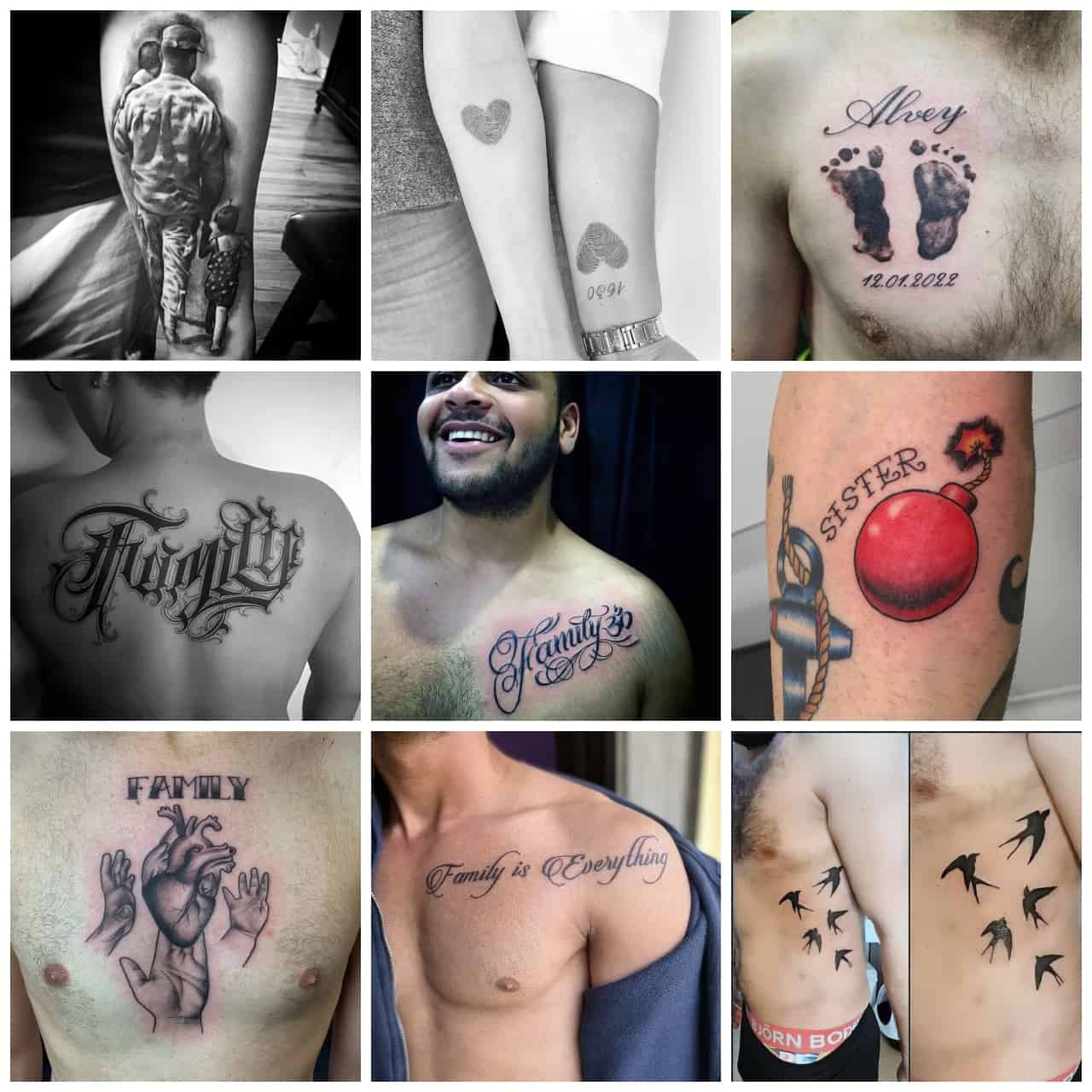 meaningful family chest tattoos for men 0021