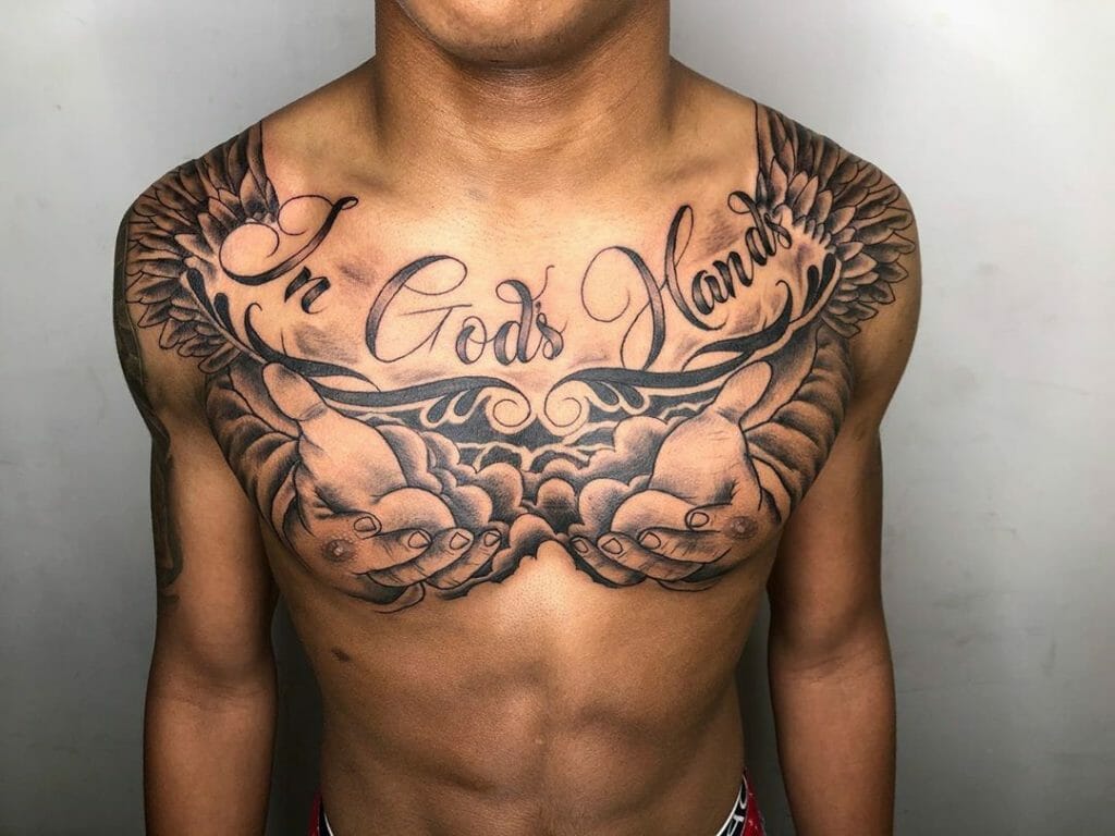 meaningful family chest tattoos for men 0047