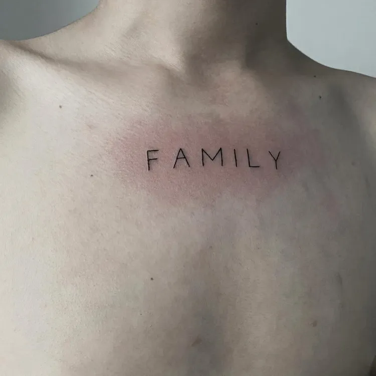 meaningful family chest tattoos for men 0052