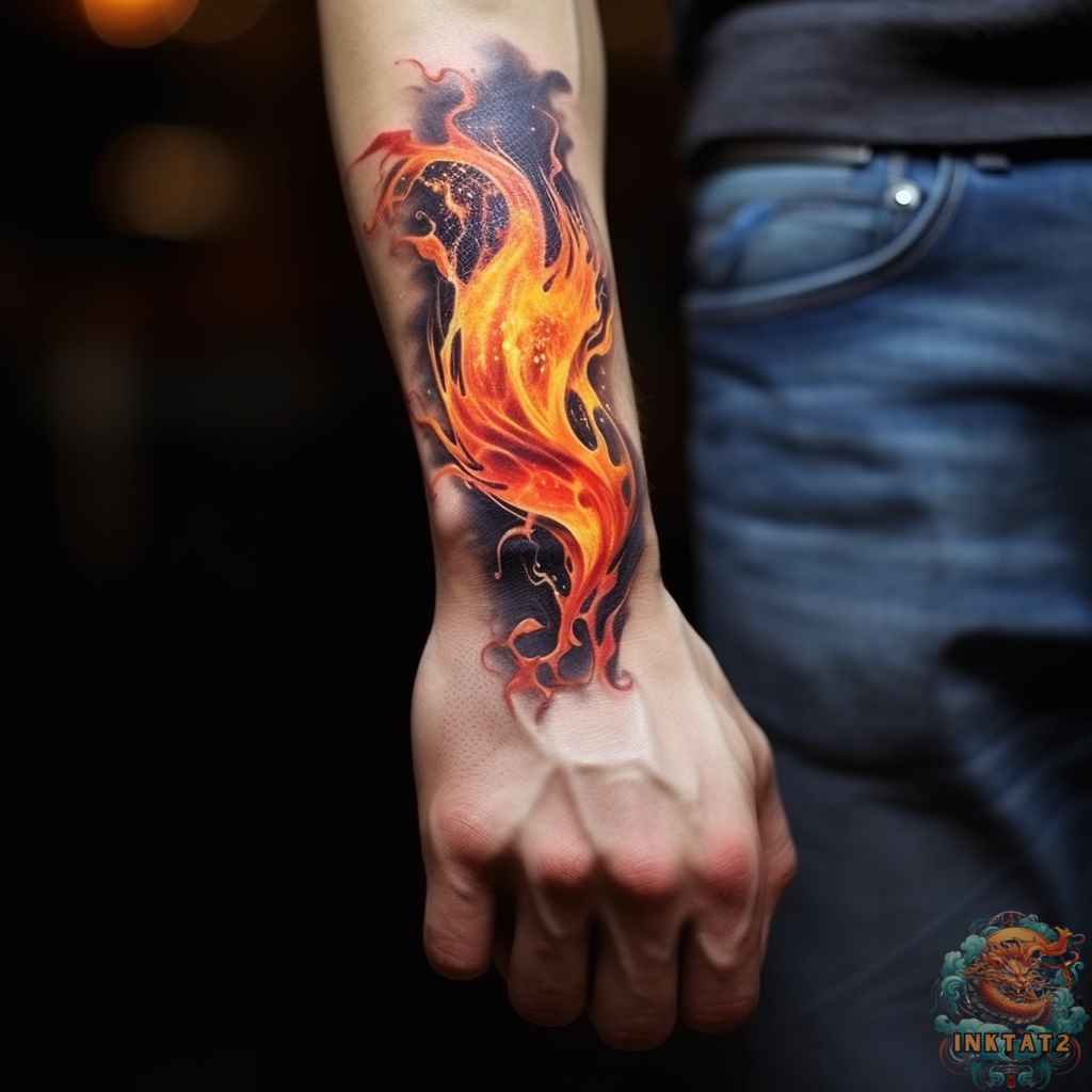 meaningful fire tattoos for men