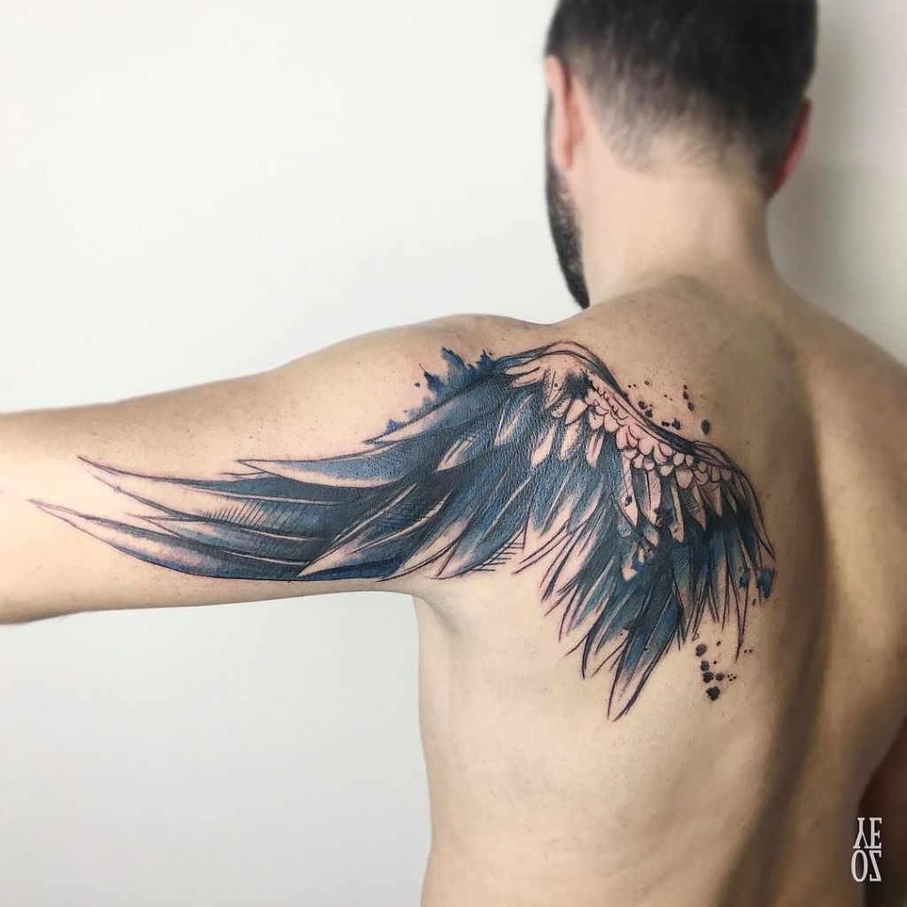 meaningful shoulder blade tattoos for men