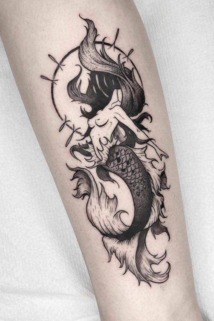 mermaid sleeve tattoos for men