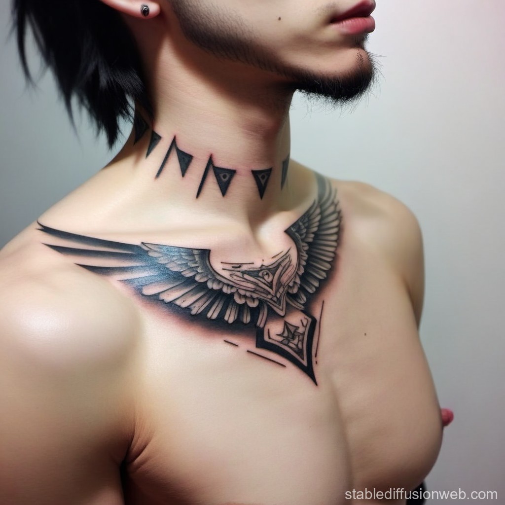 middle neck tattoos for men 0047