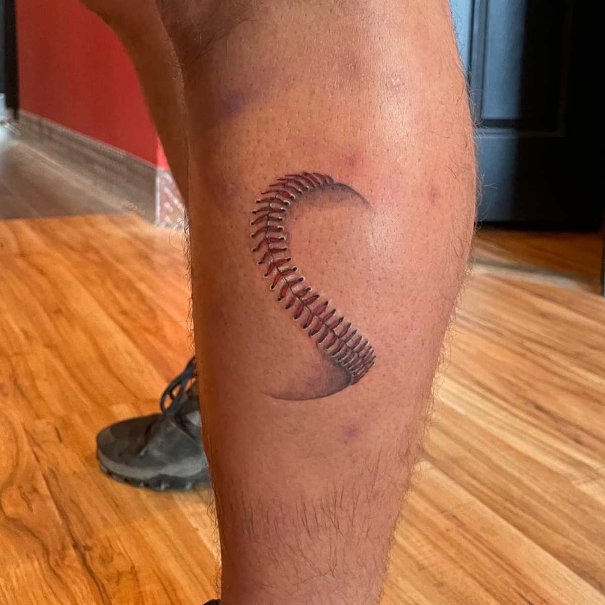 minimalist baseball tattoos for men