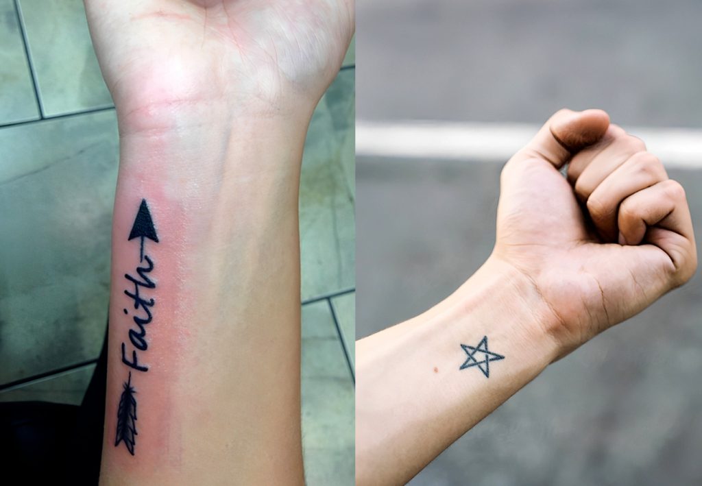 minimalist designs of hand tattoos for men