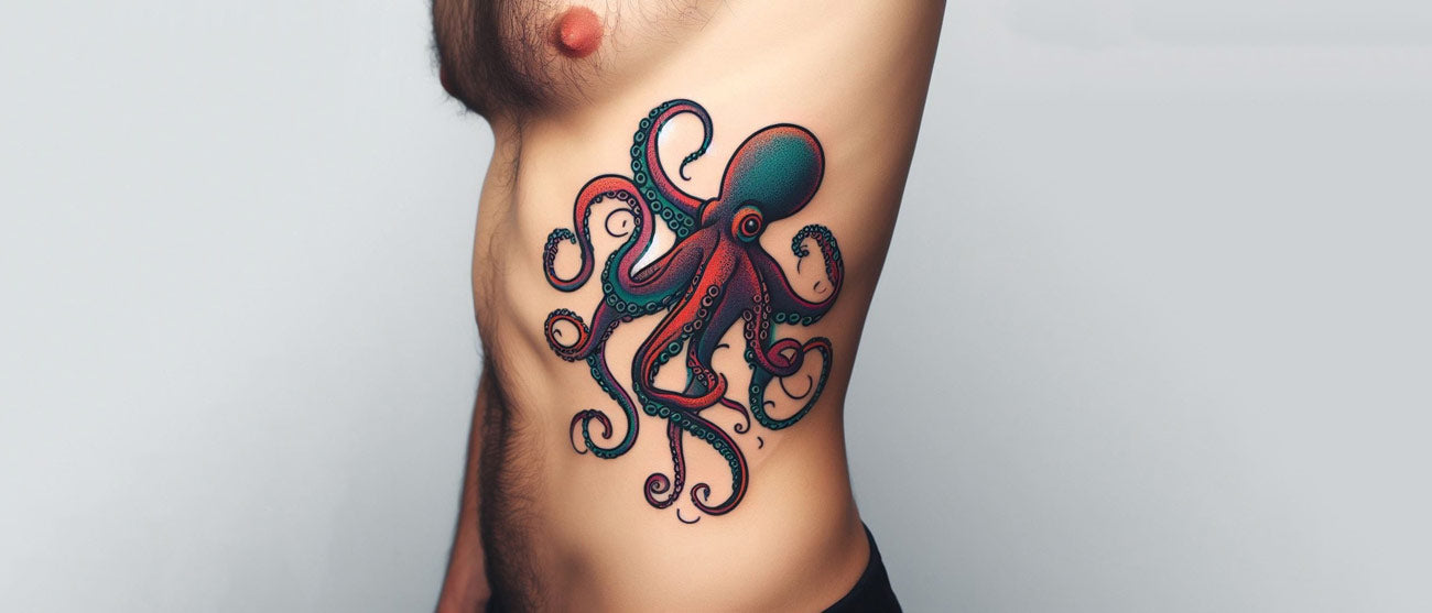 minimalist octopus tattoos for men