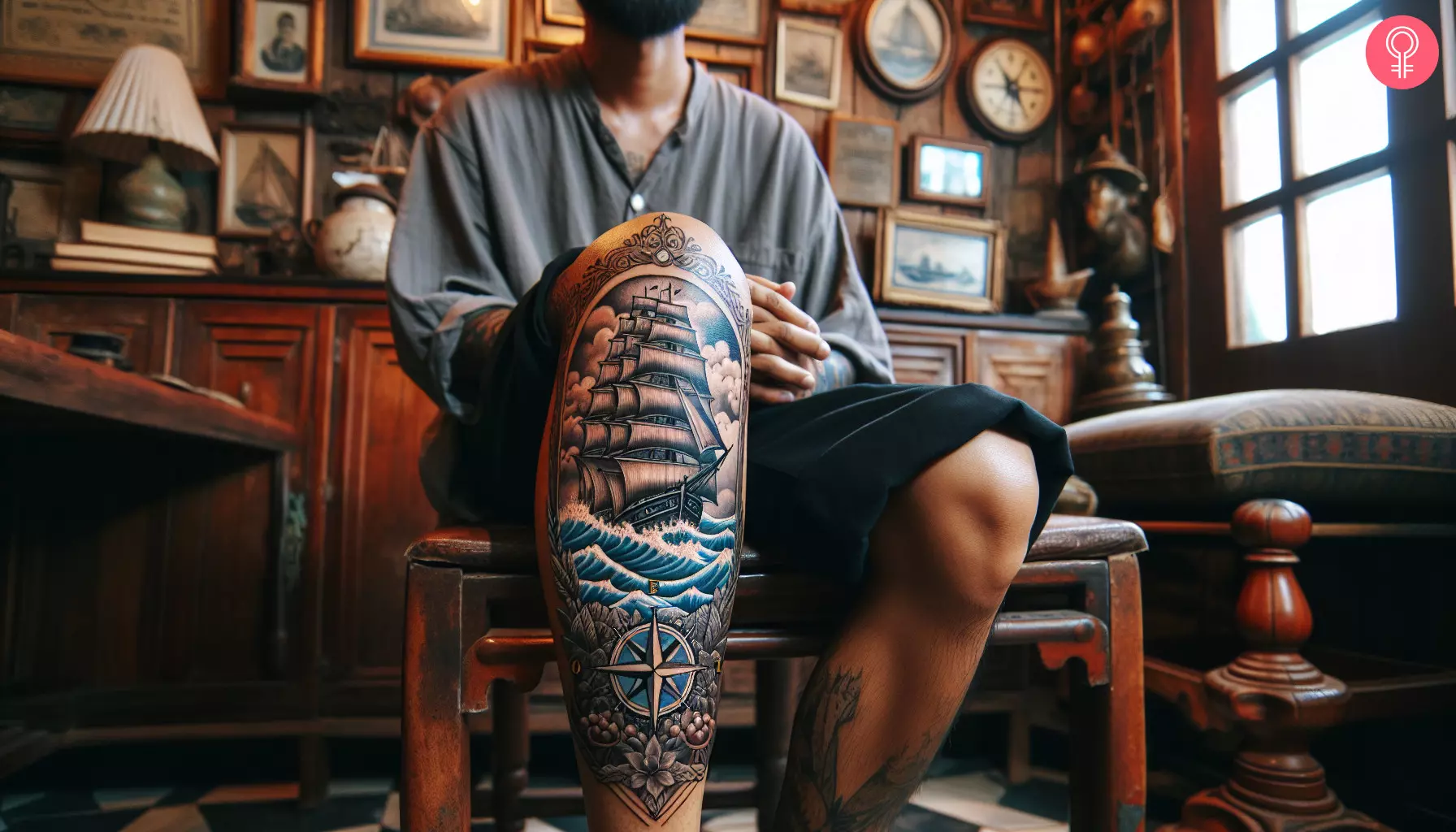 minimalist Shin tattoos for men