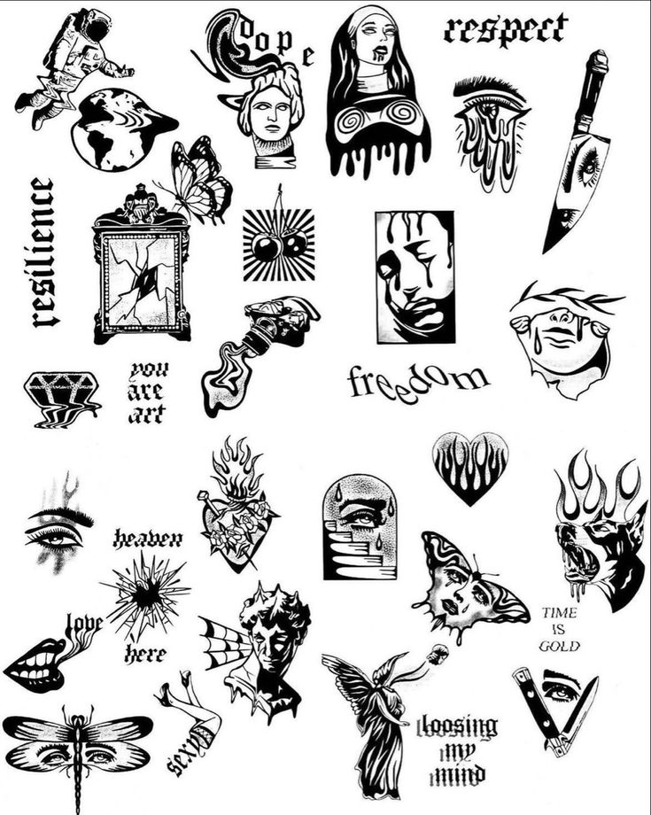 modern flash tattoos for men