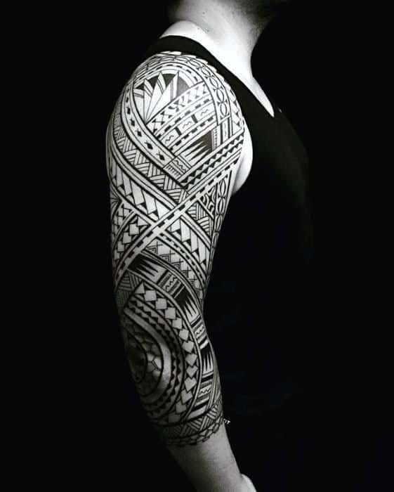 modern interpretations of Polynesian tattoos for men.