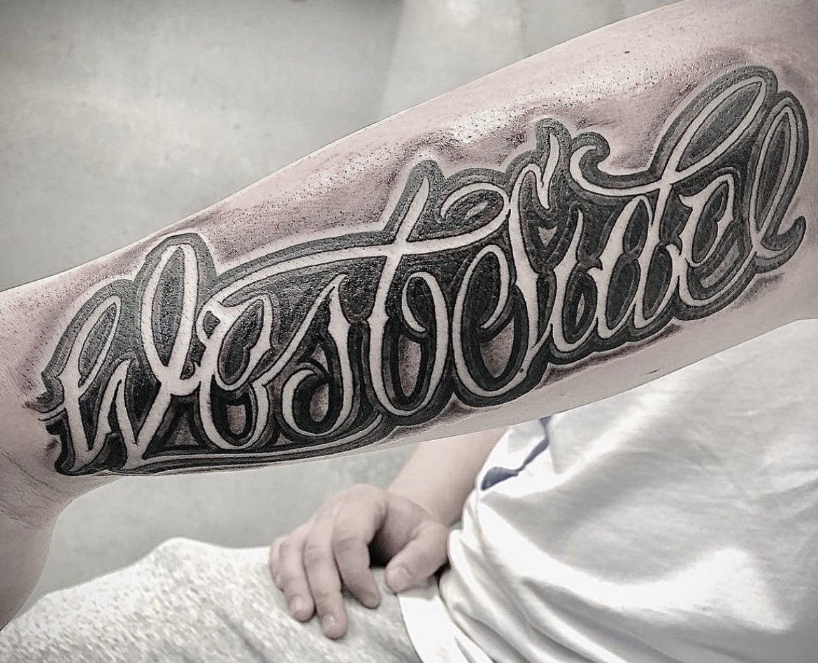 modern tattoo fonts for men.