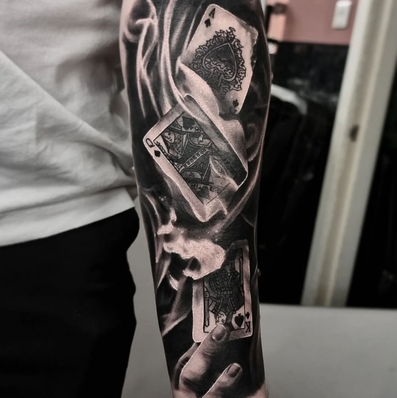 money outer forearm tattoos for men 0074