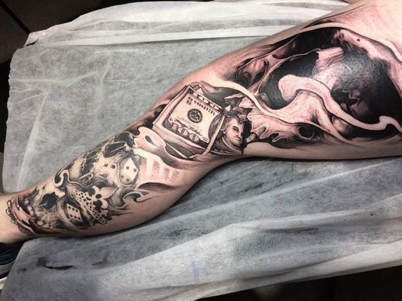 money tattoos for men 0017