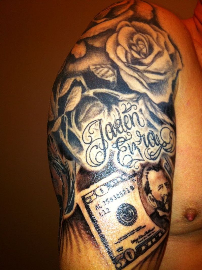 money tattoos for men 0032