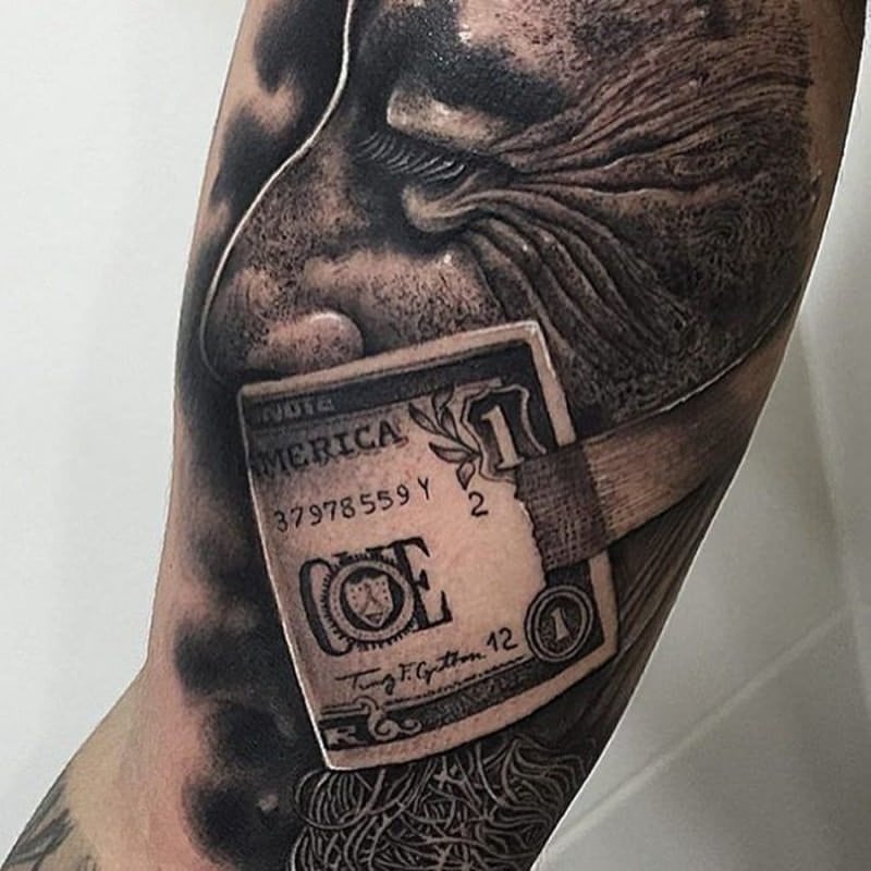 money tattoos for men 0033