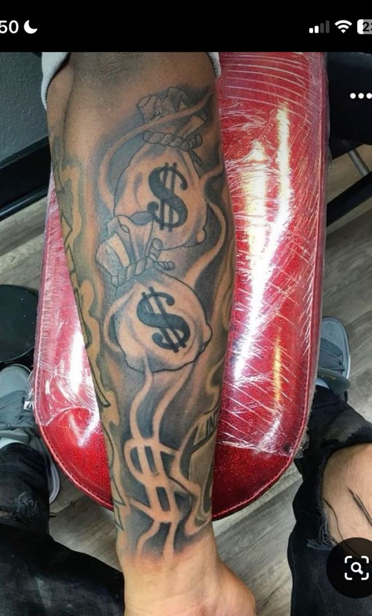 money tattoos for men 0048