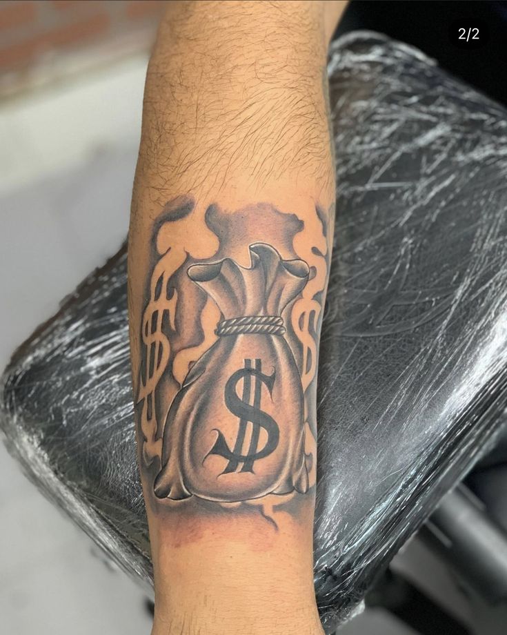 money tattoos for men 0058