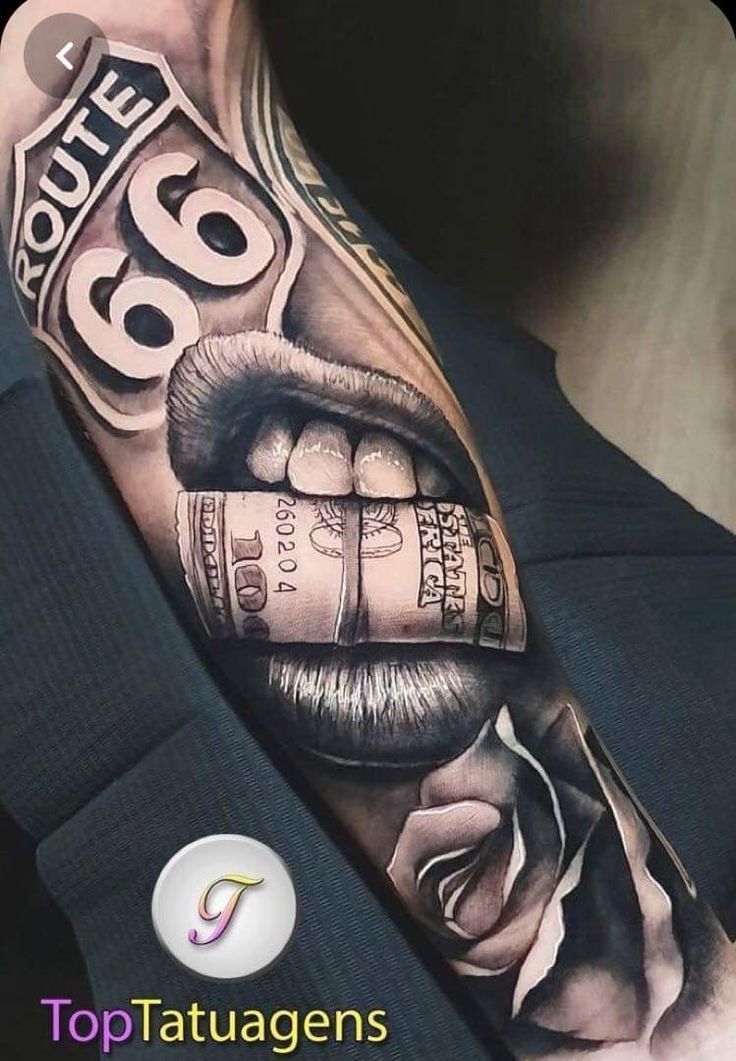 money tattoos for men 0067