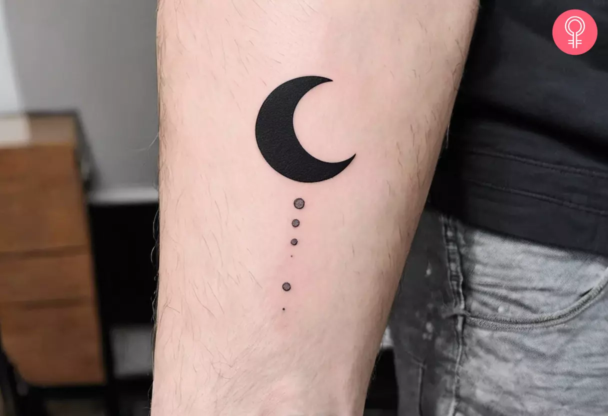 moon tattoos for men designs