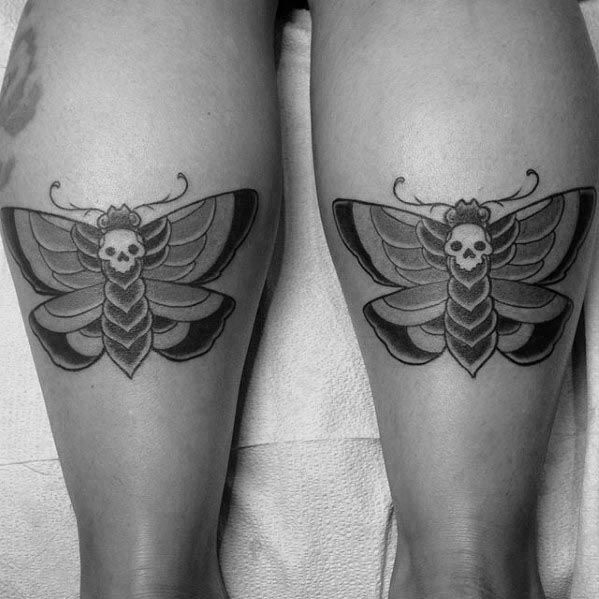 moth tattoos for men with color