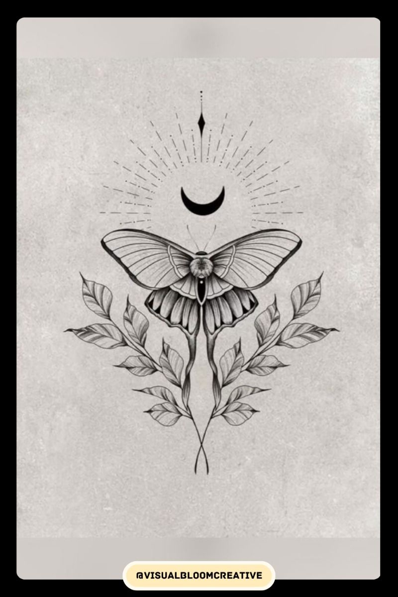 moth tattoos for men 0034