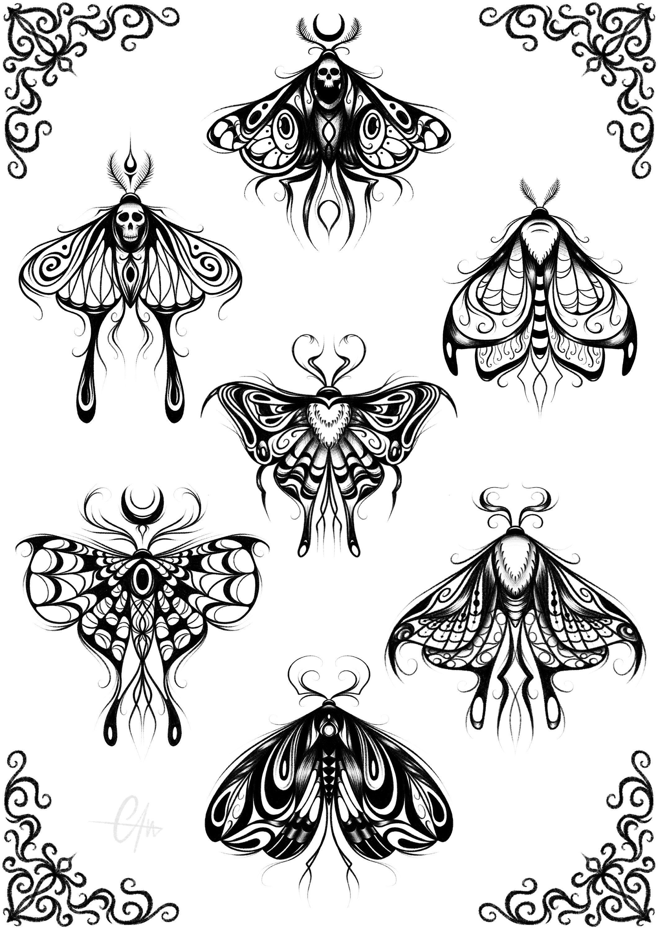 moth tattoos for men 0040