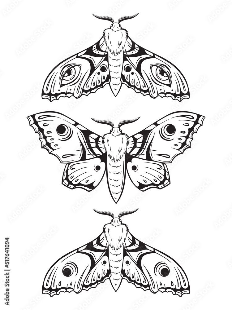 moth tattoos for men 0041