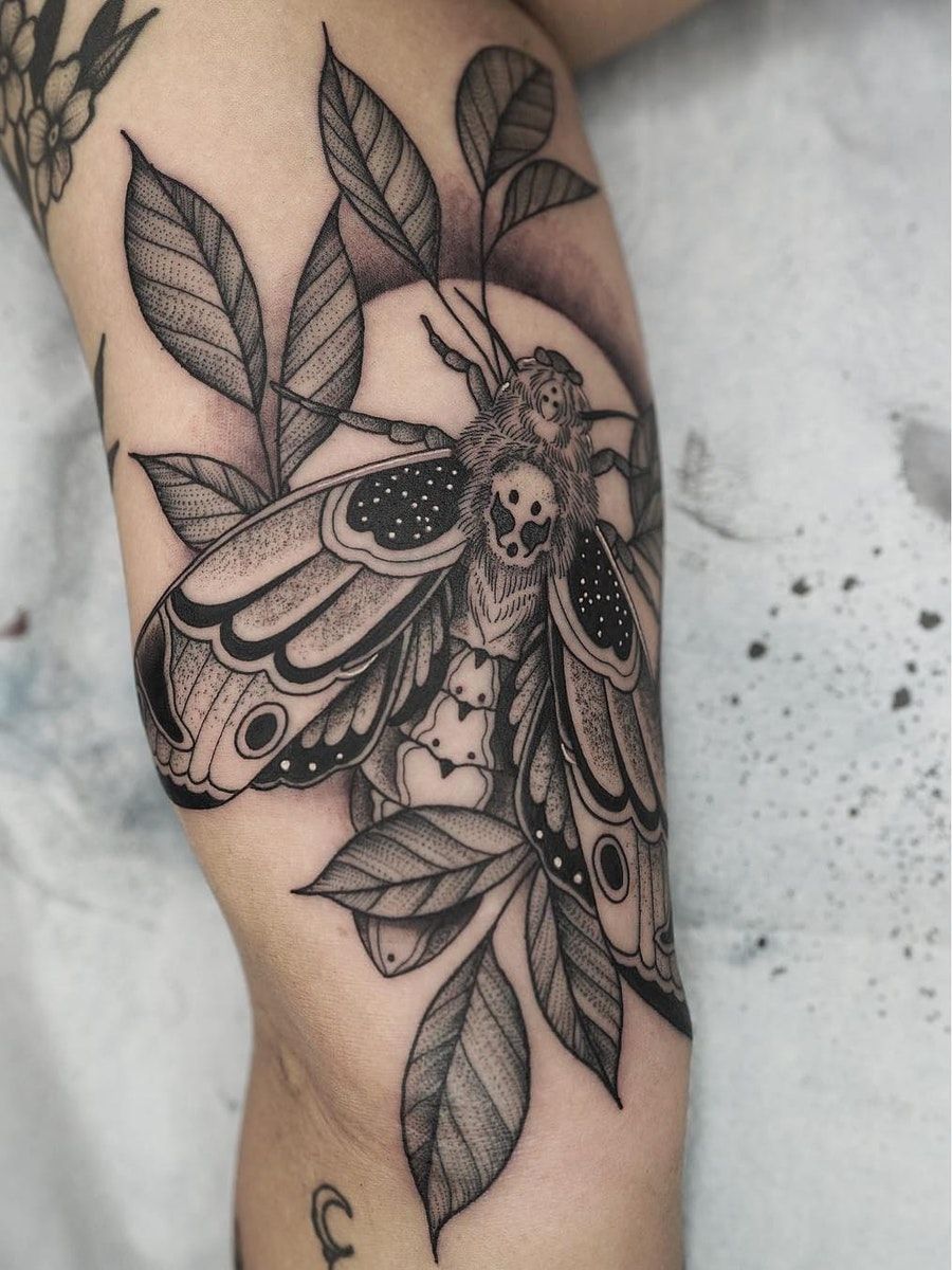 moth tattoos for men 0058