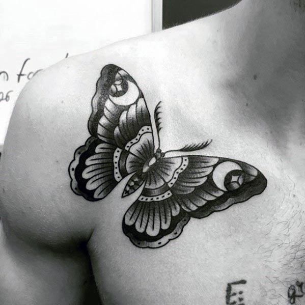 moth tattoos for men 0088