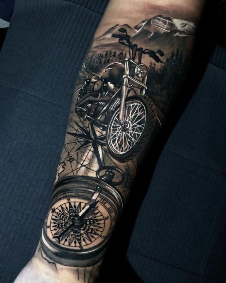 motorcycle tattoos for men 0051