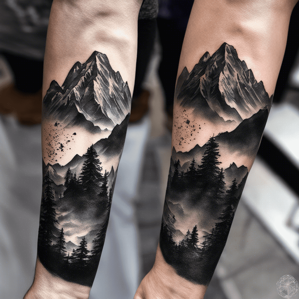 mountain tattoos for men designs