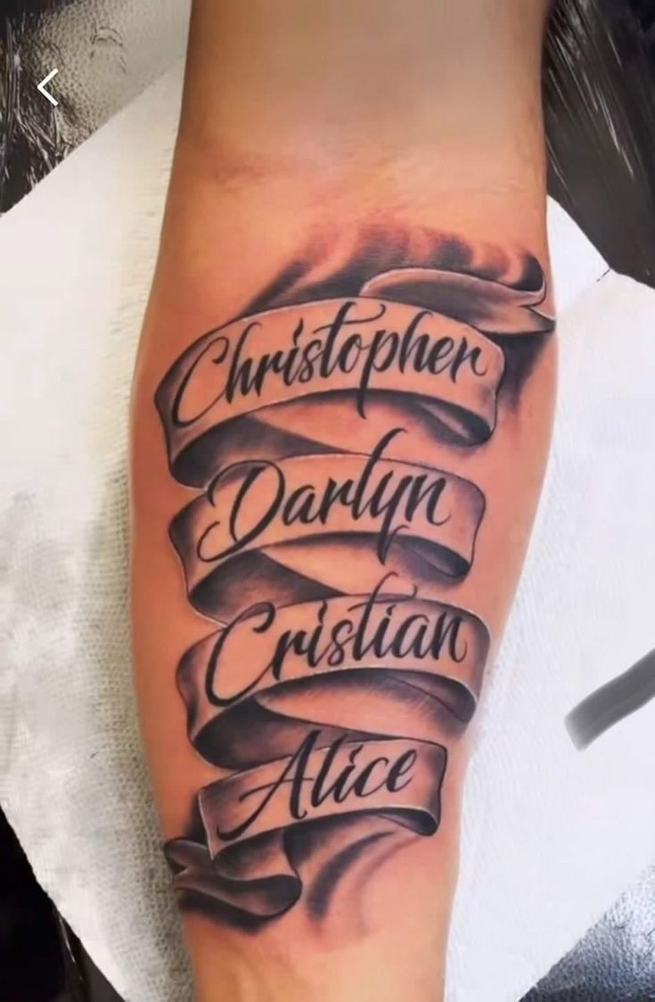 name tattoos for men ideas