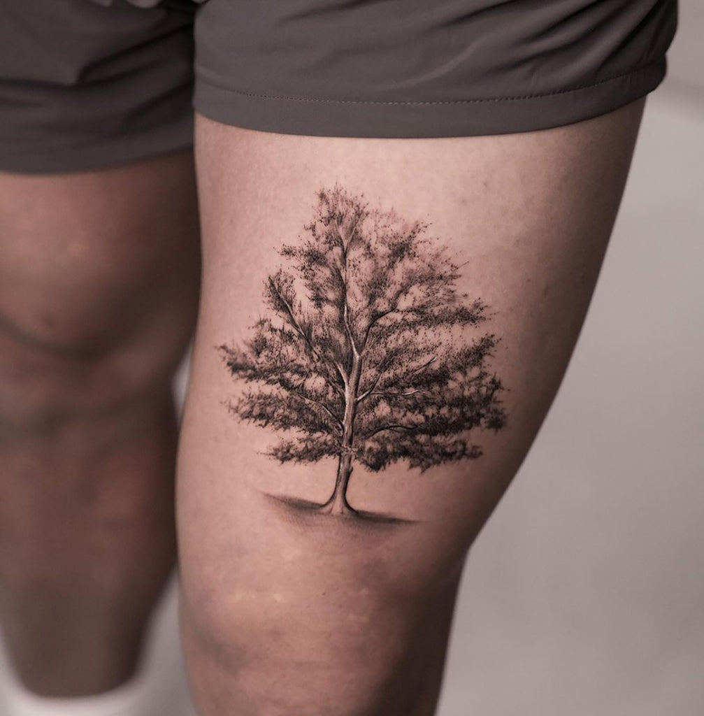 nature-inspired tree tattoos for men