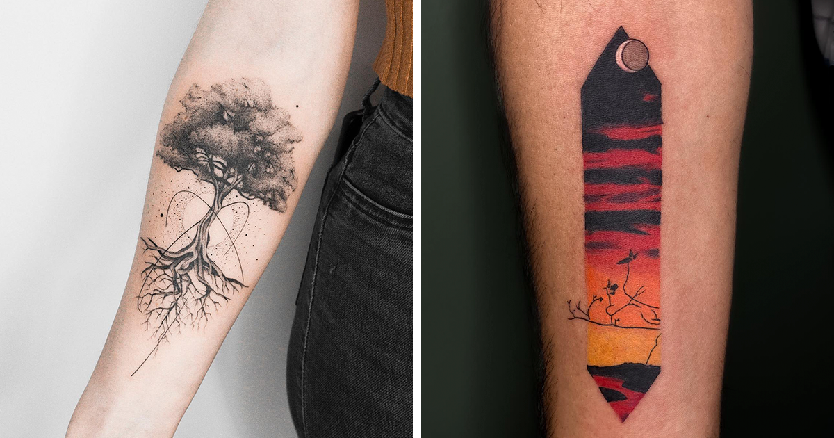 nature tattoos for men ideas