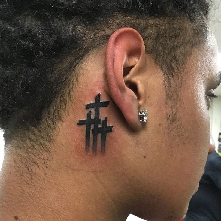 neck Cross tattoos for men