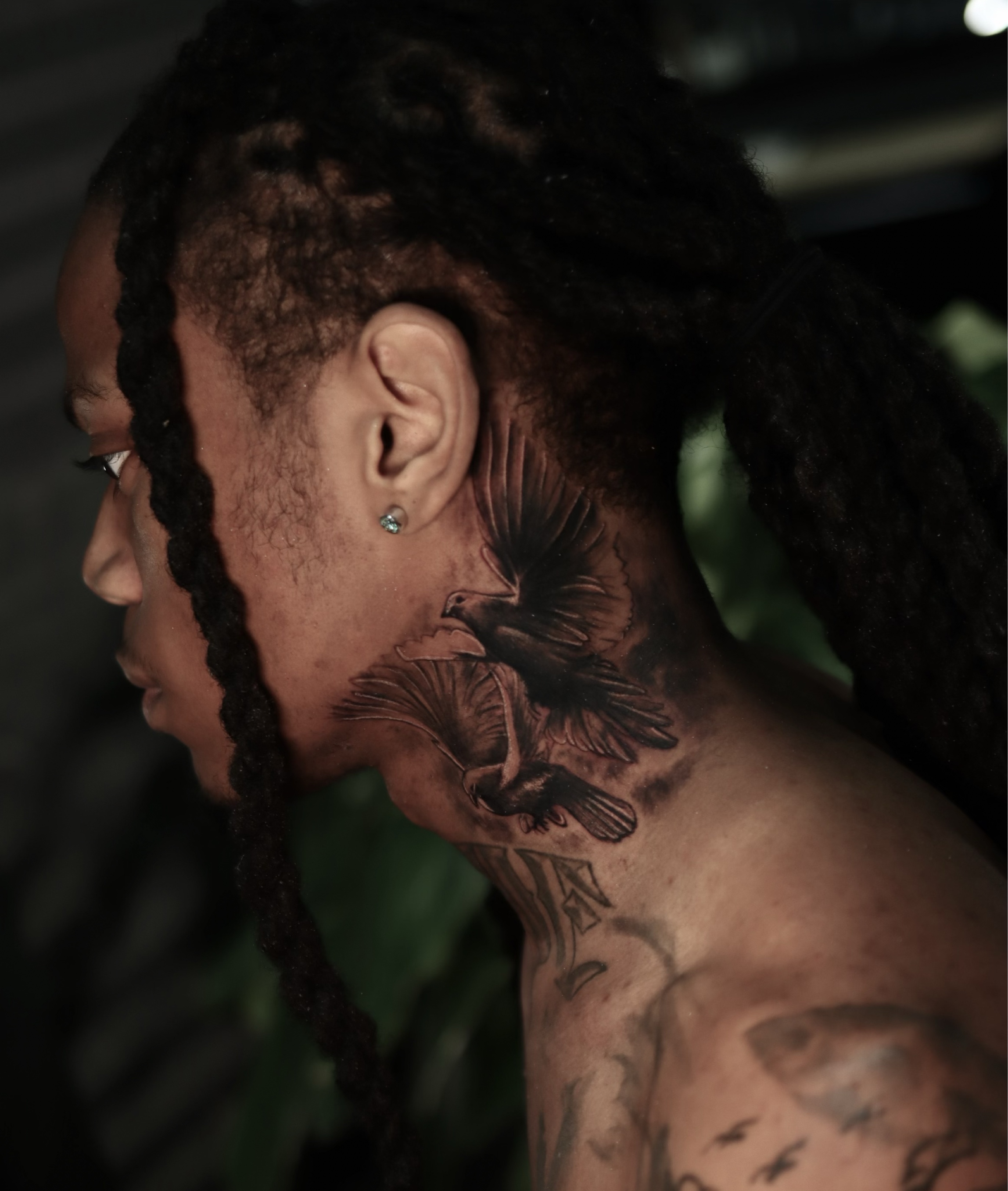 neck tattoos for black men 0022