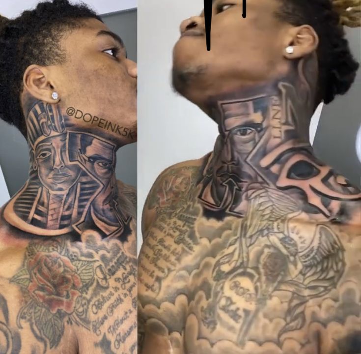 neck tattoos for black men 0026