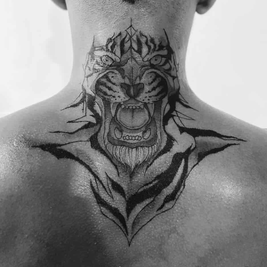 neck tattoos for black men 0089