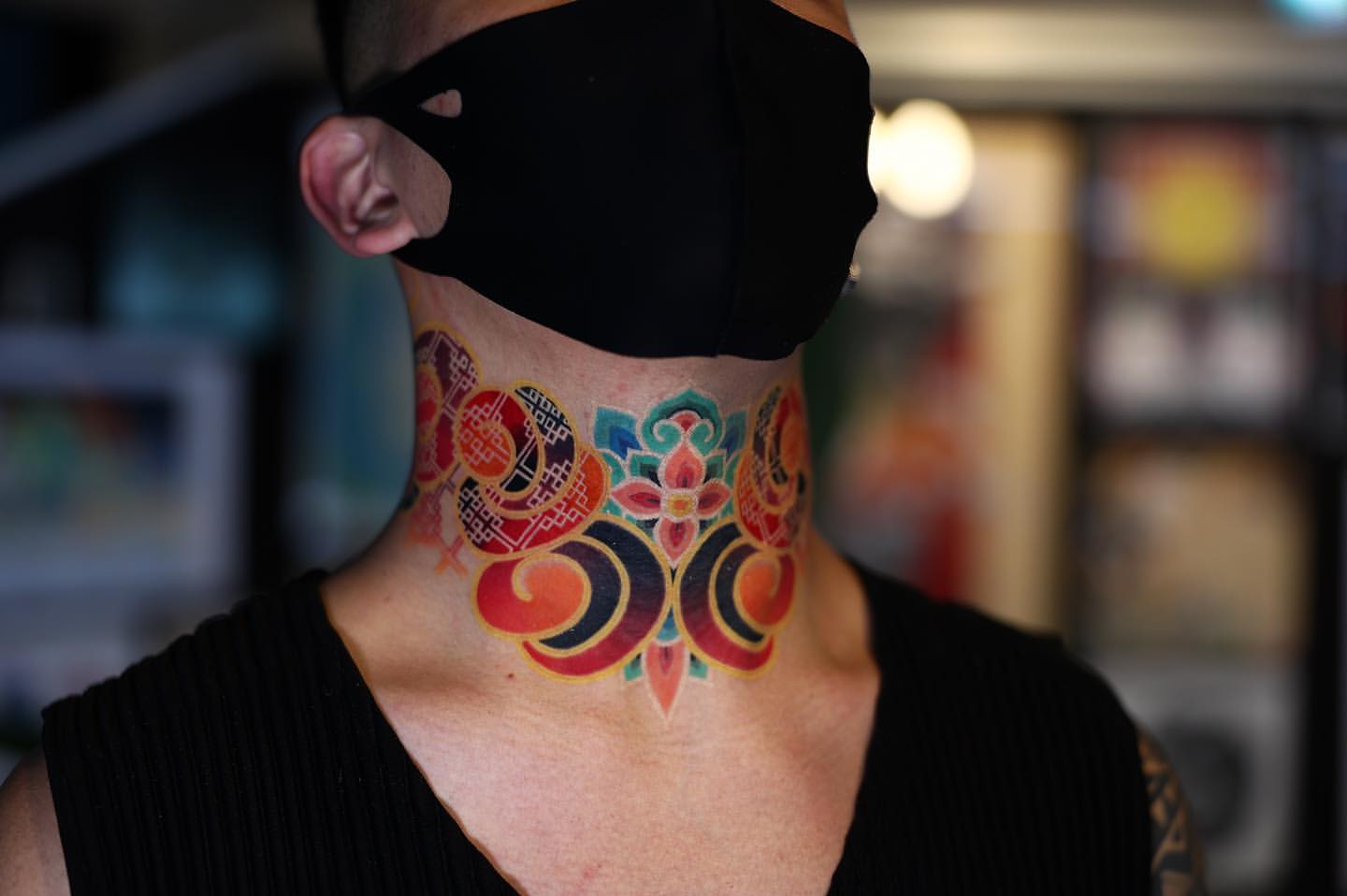 neck tattoos for black men 0096