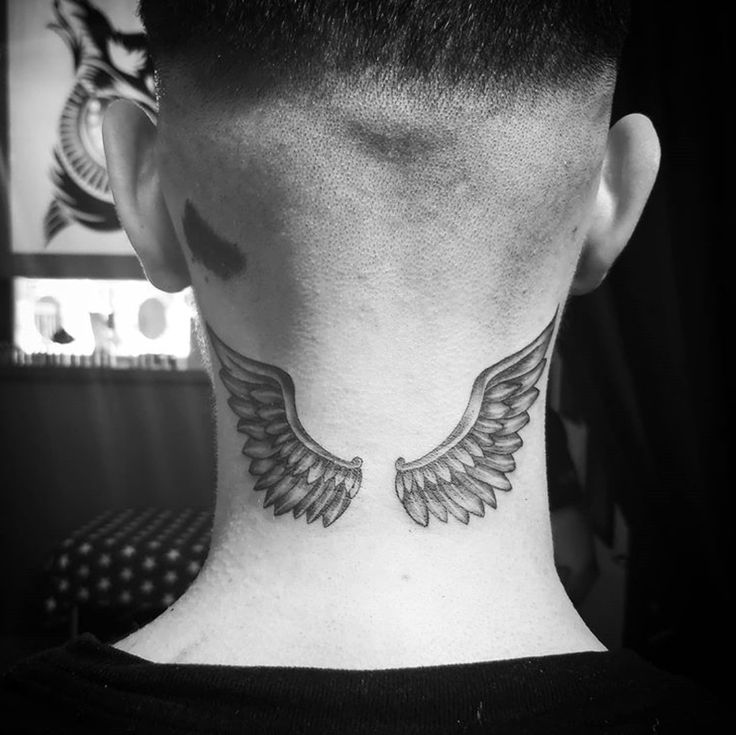 neck tattoos for men wings 0013