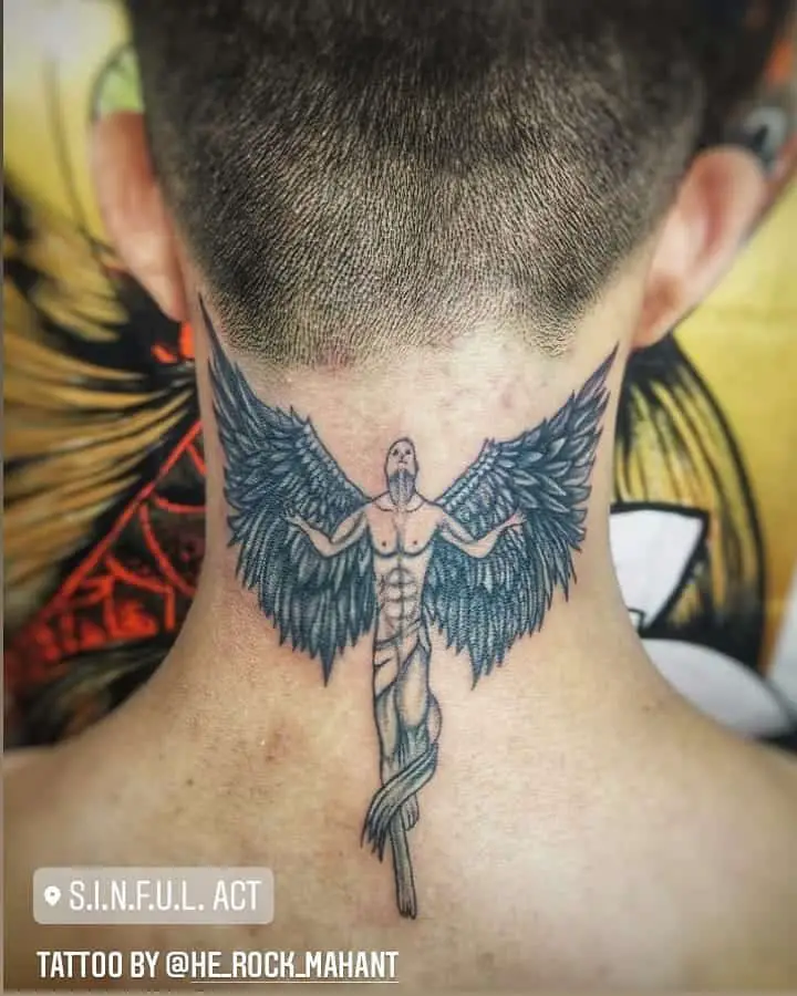 neck tattoos for men wings 0035